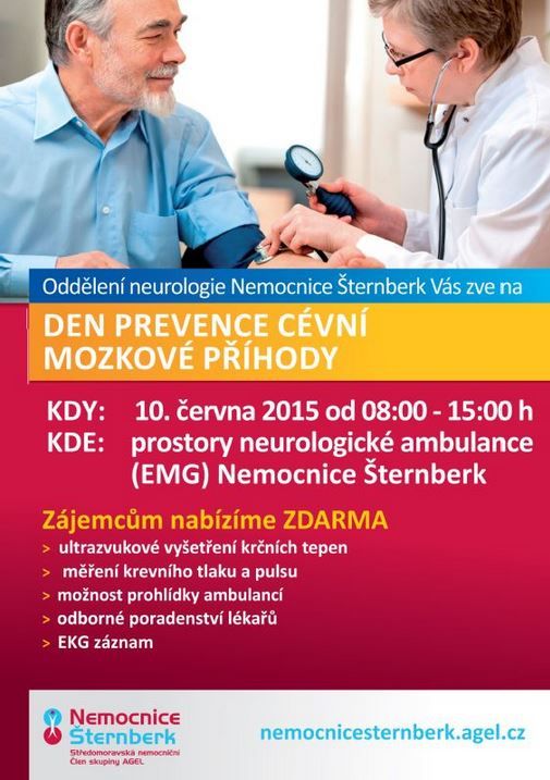 Dne 10 června 2015 proběhne na oddělení neurologie Den prevence cévní